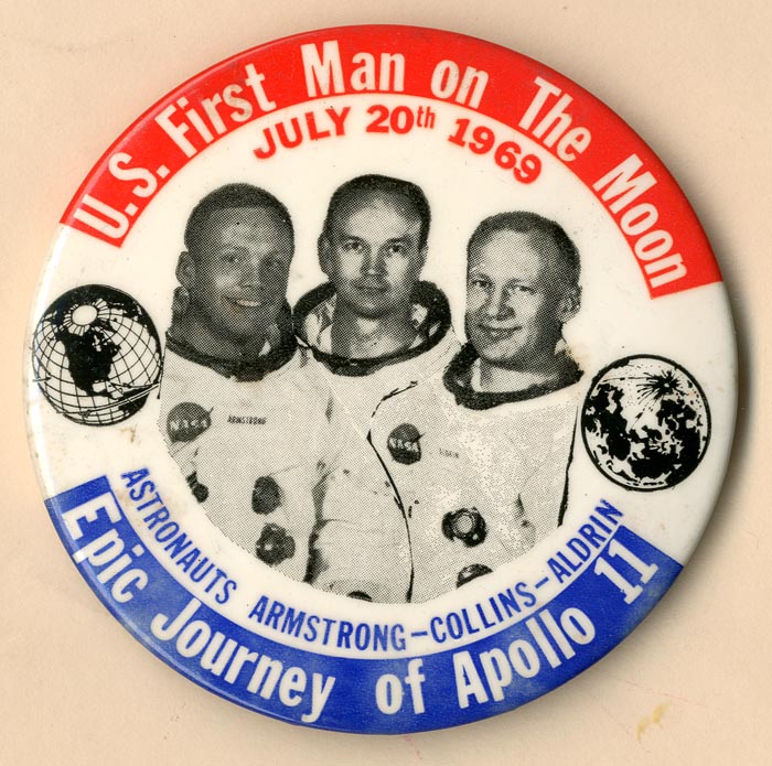 U.S. First Man on The Moon Pin